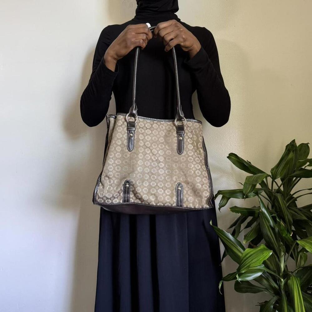Vintage Merona Y2K canvas coquette tote shoulder‎ bag - Picture 2 of 5